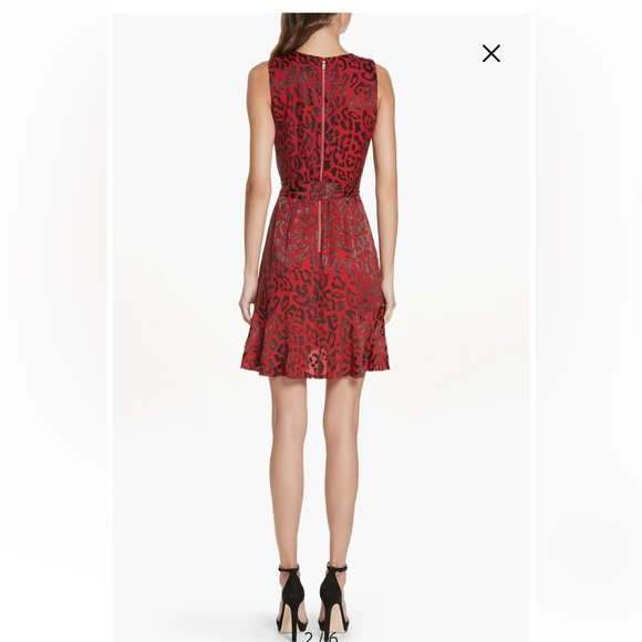 Alice & Olivia red leopard print “Brooks” dress - Picture 2 of 5